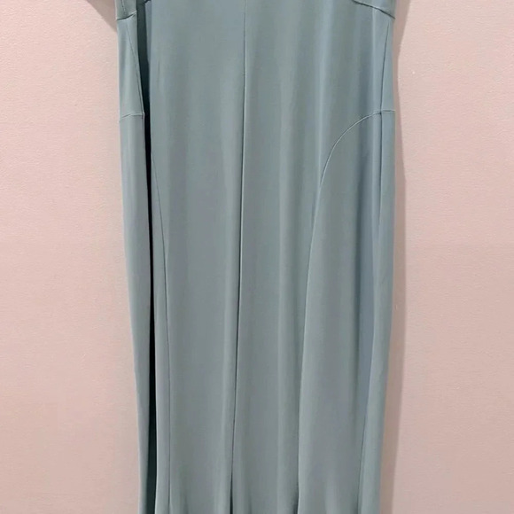 Norma Kamali Strapless Fishtail Midi Dress in Vintage Mint sz L - Picture 10 of 14